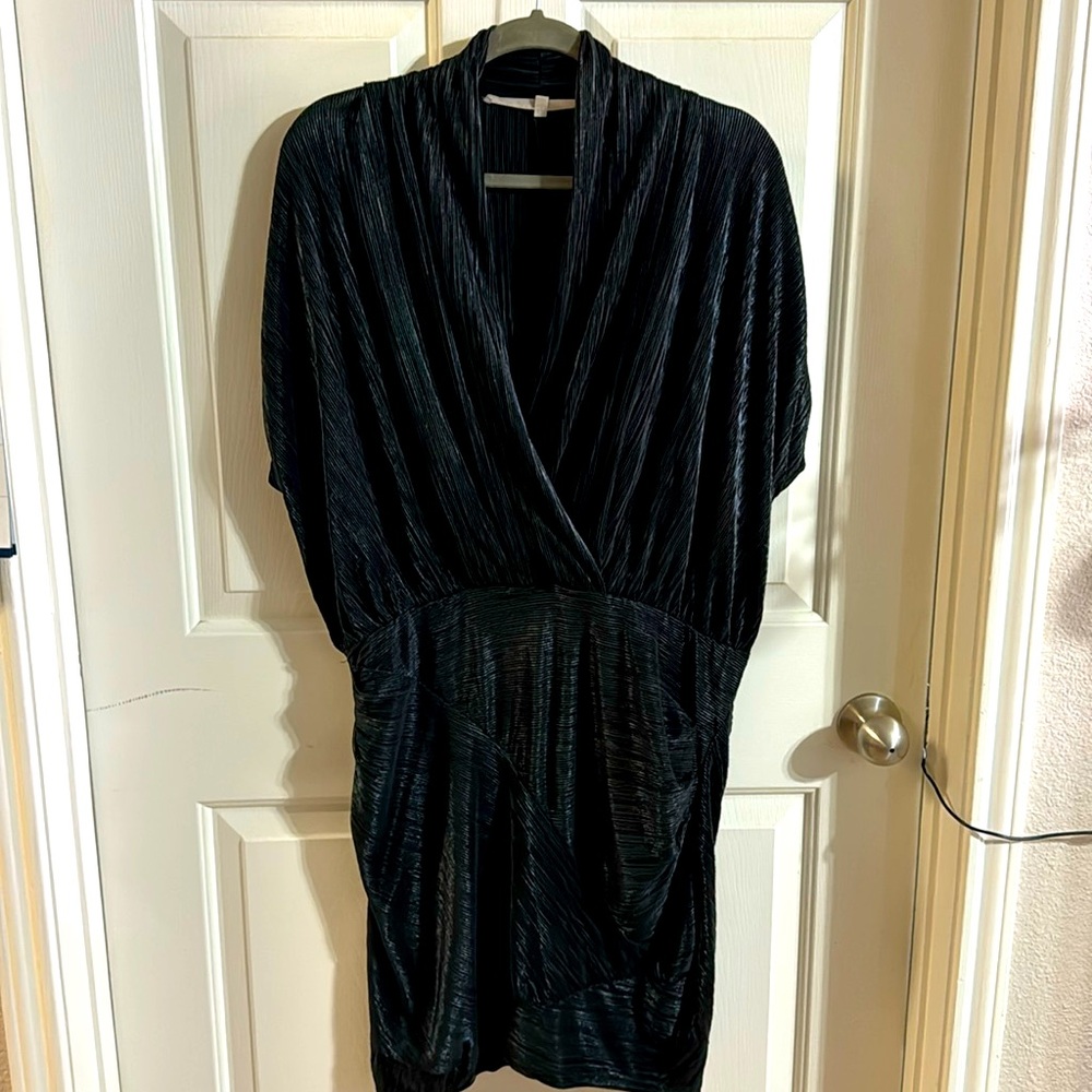 Shimmery, black disco dress